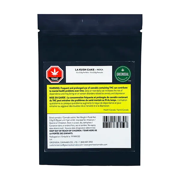 Image for LA Kush Cake Pre-Roll, cannabis top rated in pre-rolls by GreenSeal