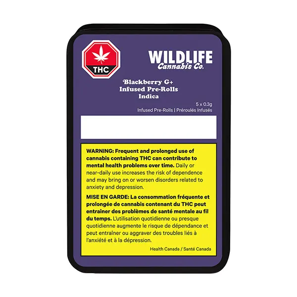 Image for Blackberry G+ Infused Pre-Rolls, cannabis all products by Wildlife Cannabis