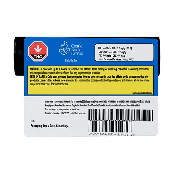 Image for Pick Me Up Pre-Roll, cannabis pre-rolls by Castle Rock Farms