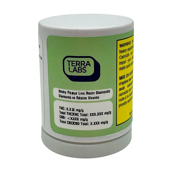 Image for Sticky Papaya Pure Live Resin Diamonds, cannabis resin, rosin by Terra Labs
