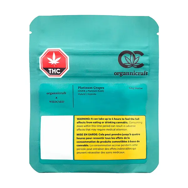 Platinum Grapes Shatter (Shatter, Wax) by Organnicraft