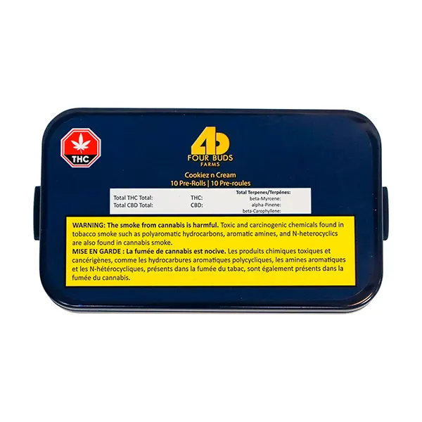 Image for Cookiez n Cream Pre-Roll, cannabis popular in all products by Four Buds Farms