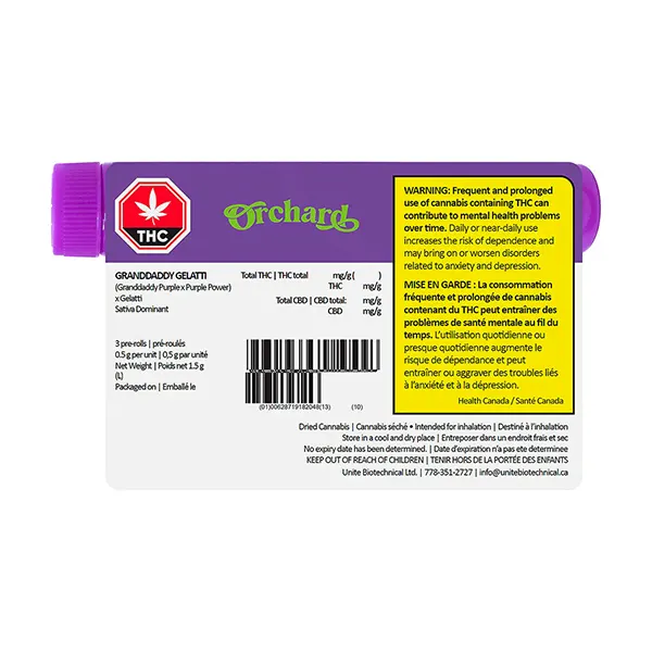 Image for Granddaddy Gelatti Pre-Roll, cannabis all products by Orchard