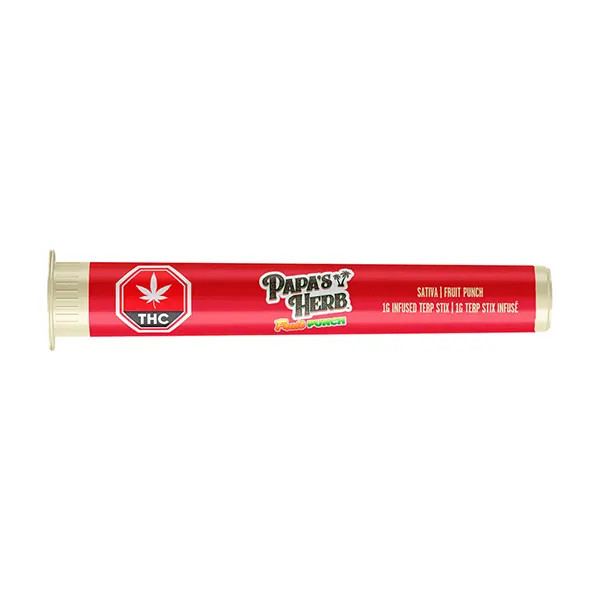 Image for Sativa Fruit Punch Infused Terp Stix Pre-Roll, cannabis all products by Papa's Herb