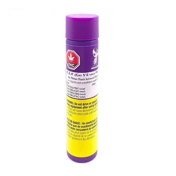 Image for G.S.P (Gas S'il vous Plait) Ice Water Hash Infused Pre-Roll, cannabis all products by HighXotic