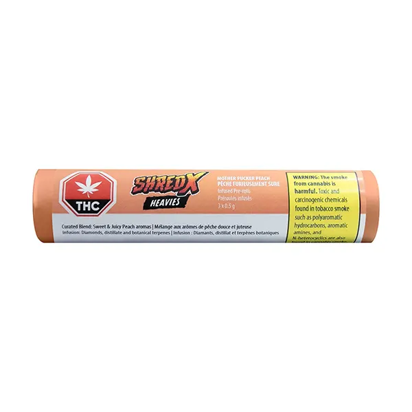Mother Pucker Peach Heavies Diamond & Disty Infused Pre-Roll (Pre-Rolls) by Shred