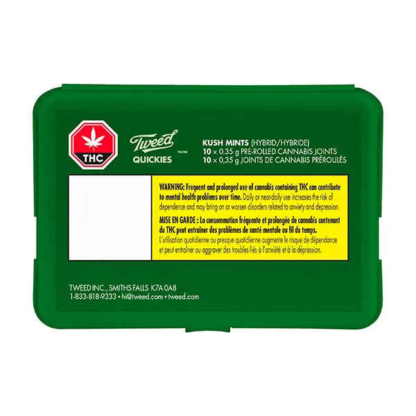Image for Quickies Kush Mints Pre-Roll, cannabis pre-rolls by Tweed