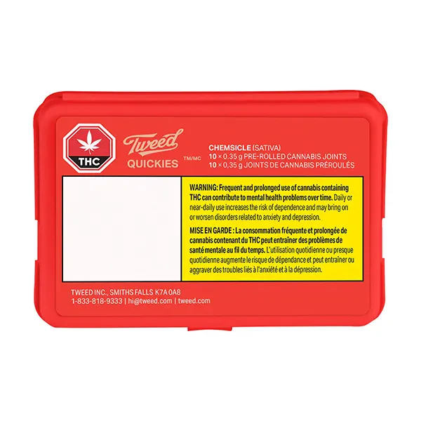 Quickies Chemsicle Pre-Rolled Joints (Pre-Rolls) by Tweed