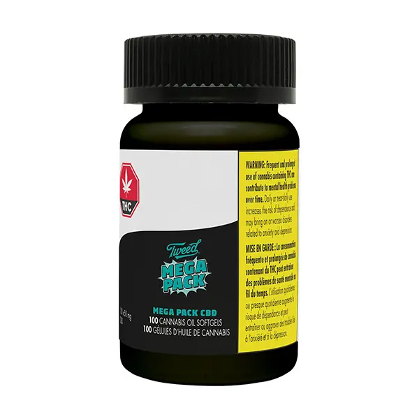 Mega Pack CBD 50mg X 100 (Capsules, Softgels) by Tweed
