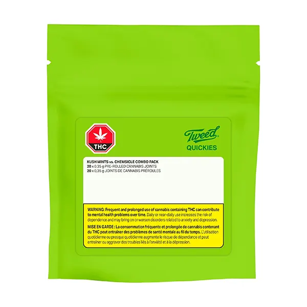Image for Quickies Kush Mints vs. Chemsicle Combo Pack Pre-Roll, cannabis pre-rolls by Tweed