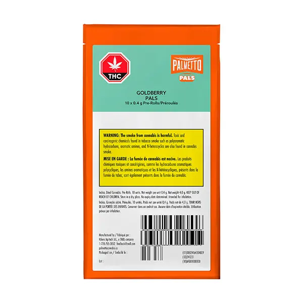 Image for Goldberry PALS Pre-Roll, cannabis all products by Palmetto