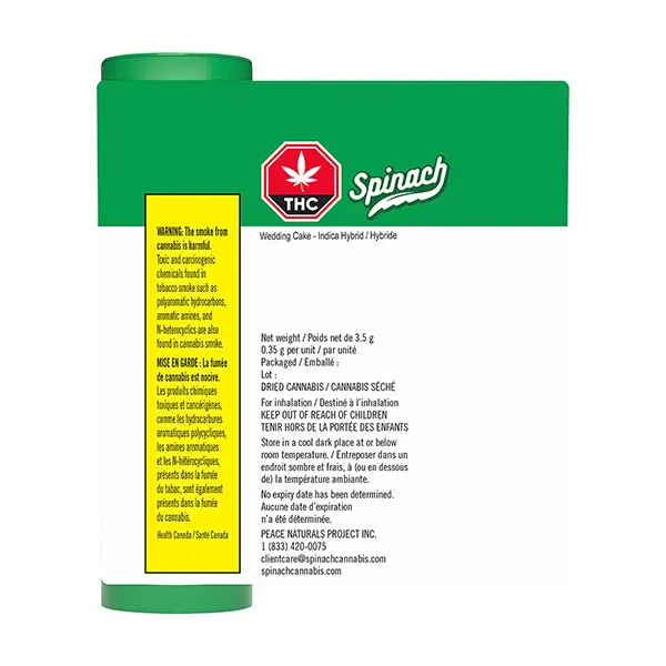 Image for Wedding Cake Pre-Roll, cannabis all products by Spinach