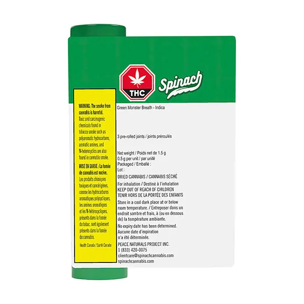 Image for Green Monster Breath Pre-Roll, cannabis pre-rolls by Spinach