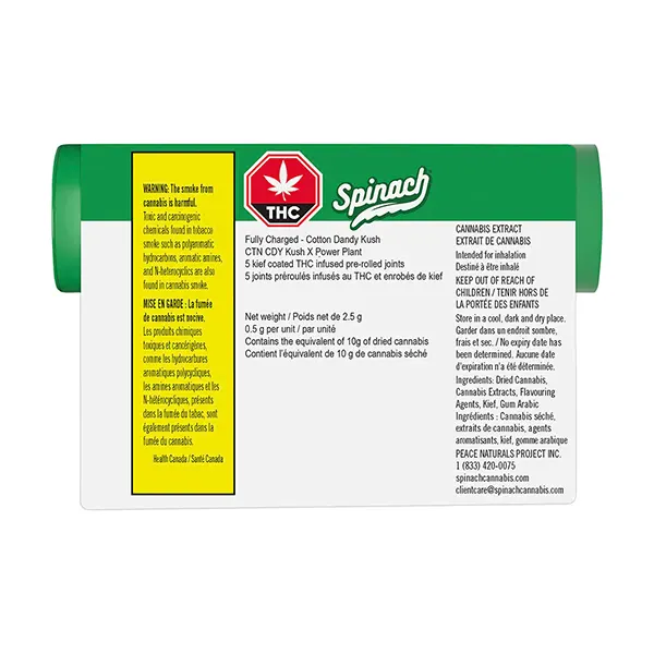 Fully Charged Cotton Dandy Kush Infused Pre-Roll (Pre-Rolls) by Spinach