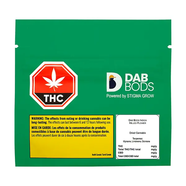 Image for Indica Milled Flower, cannabis milled flower by Dab Bods