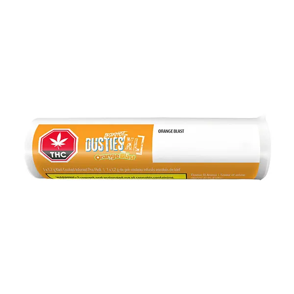 Image for Dusties XL Retro Orange Blast Kief-Coated Infused Pre-Roll, cannabis pre-rolls by BoxHot