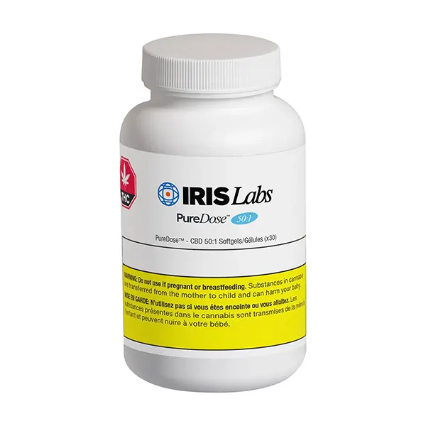 PureDose CBD 50:1 Soft Gels (Capsules, Softgels) by IRIS Labs