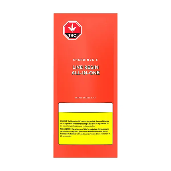 Image for Orange Sherbs Live Resin AIO, cannabis all products by Sherbinskis