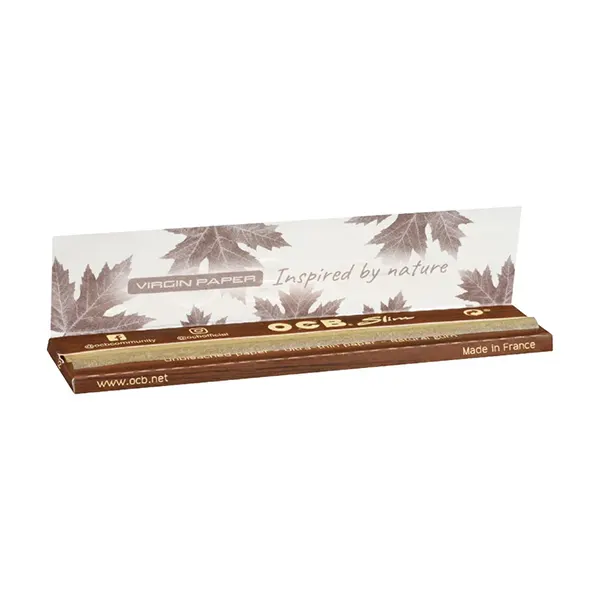 Image for Virgin Unbleached Slim Rolling Papers Slim, cannabis rolling papers, cones by OCB