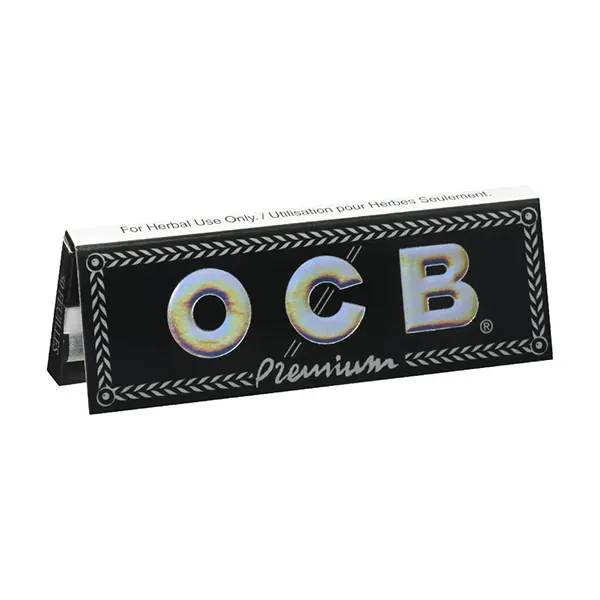 Image for Premium Black Rolling Papers 1.25, cannabis rolling papers, cones by OCB