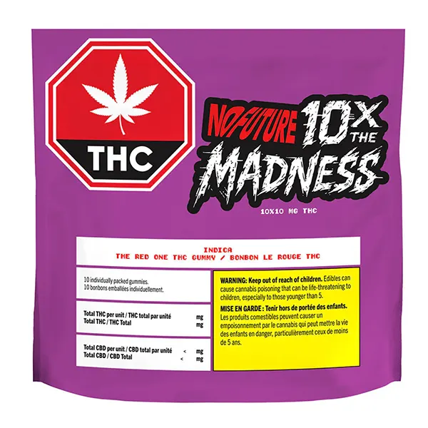 10x the Madness: The Red One Indica (Gummies) by No Future