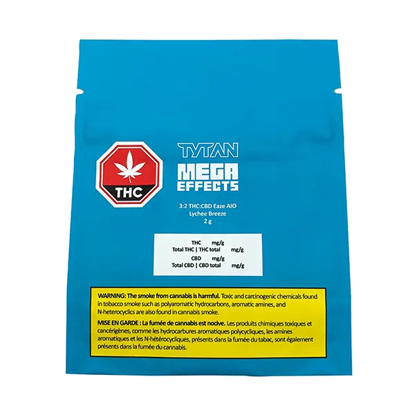 3:2 THC:CBD Eaze AIO - Lychee Breeze (Disposable Vapes) by Tytan