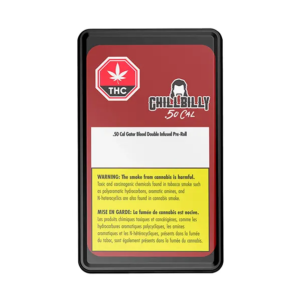 Image for .50 Cal Gator Blood Double Infused Pre-Roll, cannabis pre-rolls by Chillbilly