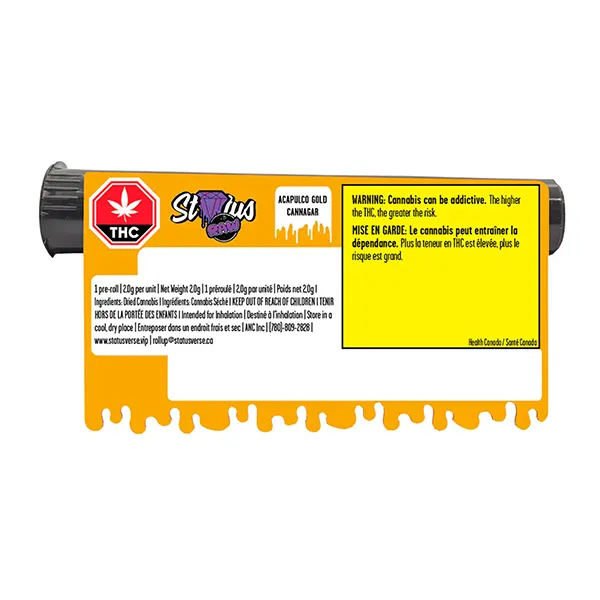 Image for Acapulco Gold Cannagar Pre-Roll, cannabis pre-rolls by Status
