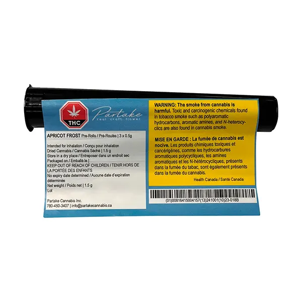 Image for Apricot Frost Pre-roll, cannabis all products by Partake