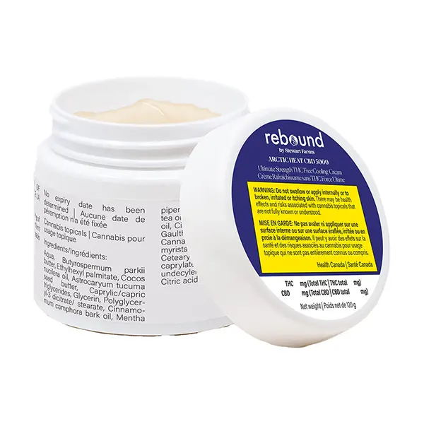 Image for Arctic Heat CBD 5000 Ultimate Strength THC Free Cooling Crea, cannabis creams, lotions by Stewart Farms