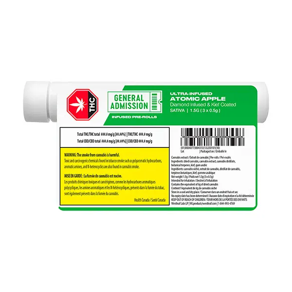 Image for Atomic Apple Diamond Infused Pre-Roll, cannabis pre-rolls by General Admission