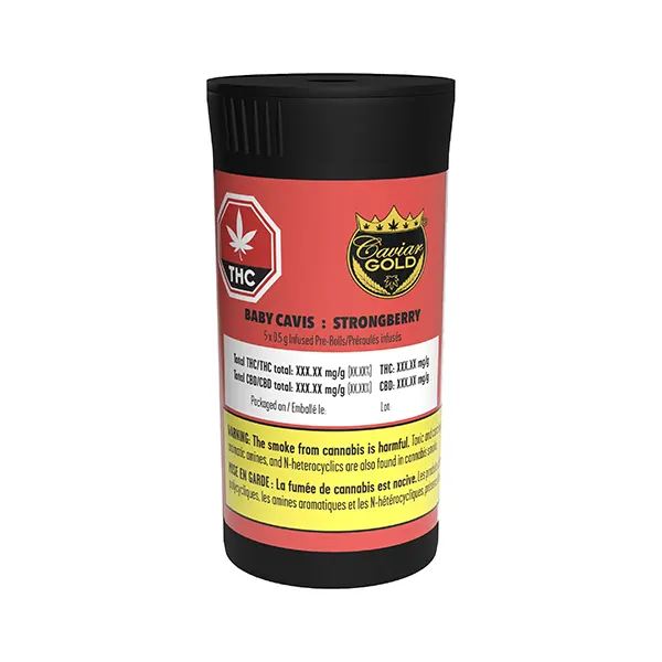 Image for Baby Cavi’s Strongberry Infused Pre-Roll, cannabis pre-rolls by Caviar Gold