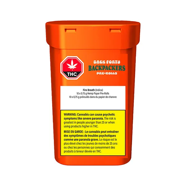 Backpackers Pre-Roll - Fire Breath (Pre-Rolls) by Back Forty