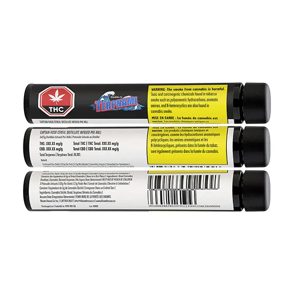 Image for Captain Kush Cereal Distillate Infused Pre-Roll, cannabis pre-rolls by Double J's