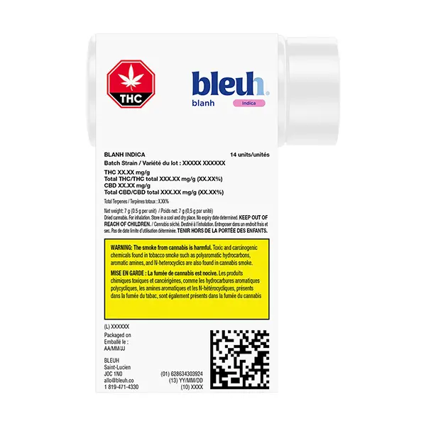 Blanh Indica Pre-Roll (Pre-Rolls) by Bleuh