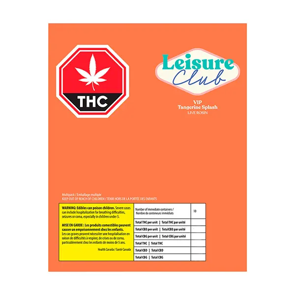 Tangerine Splash Live Rosin VIP - Sativa Multi Pack (Gummies) by Leisure Club