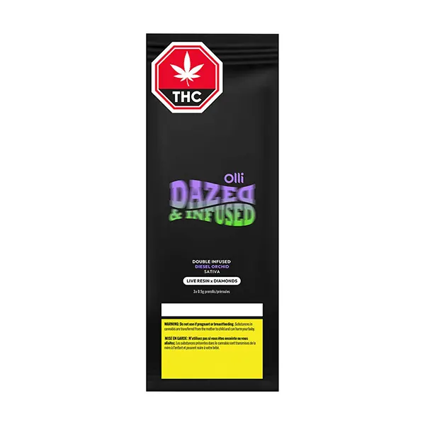 Image for Diesel Orchid + Live Resin + Diamond Infused Pre-Roll, cannabis pre-rolls by Dazed & Infused