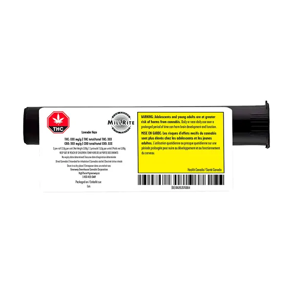 Image for Lavender Haze Glass Tip Blunt, cannabis all products by MillRite