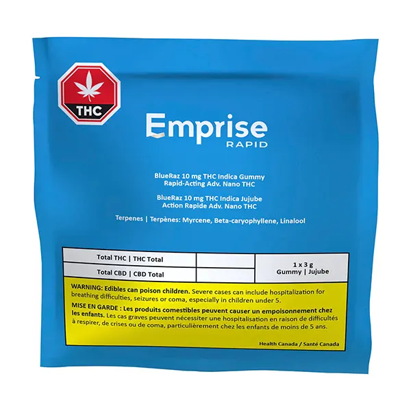 Image for BlueRaz 10 THC Indica Gummy, cannabis all products by Emprise