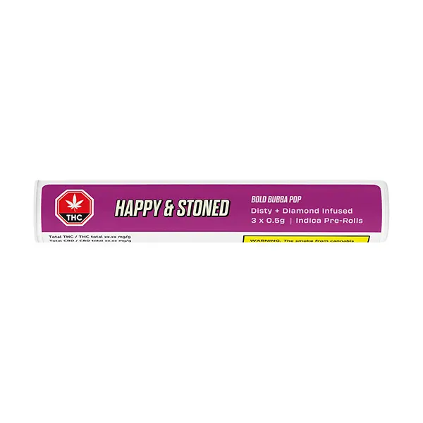 Bold Bubba Pop Disty + Diamond Infused Pre-Roll (Pre-Rolls) by Happy & Stoned