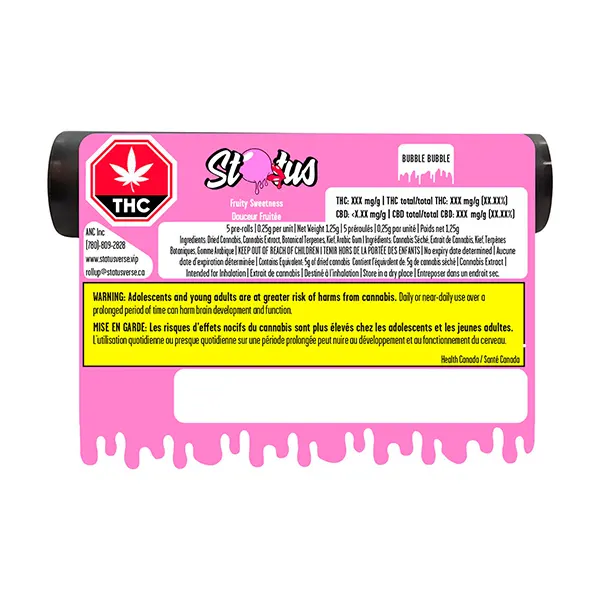 Bubble Bubble Liquid Diamond Infused Kief Coated Pre-Roll (Pre-Rolls) by Status