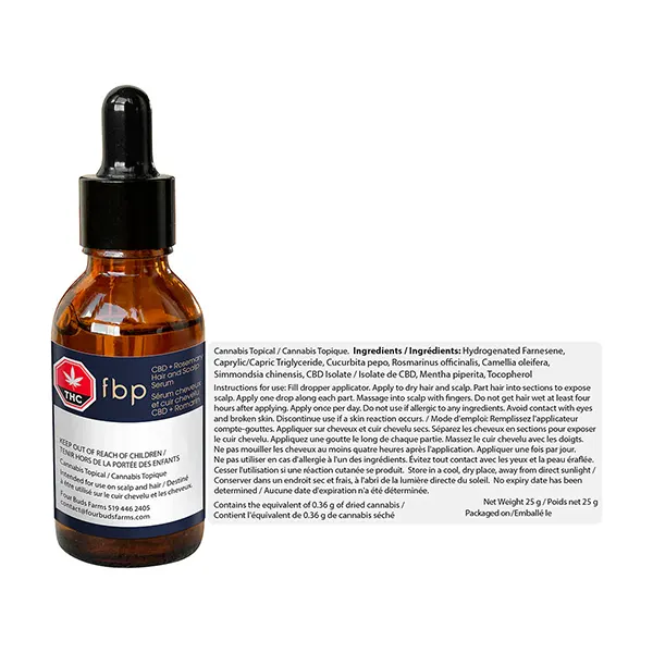 Image for CBD + Rosemary Hair and Scalp Serum, cannabis creams, lotions by Four Buds Farms