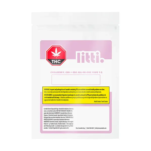 Chillberry CBD + CBG All-In-One (Disposable Vapes) by Litti.