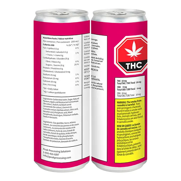 Image for Cranberry Ginger Ale 10 THC + 10 CBG, cannabis soft drinks by Sweet Justice