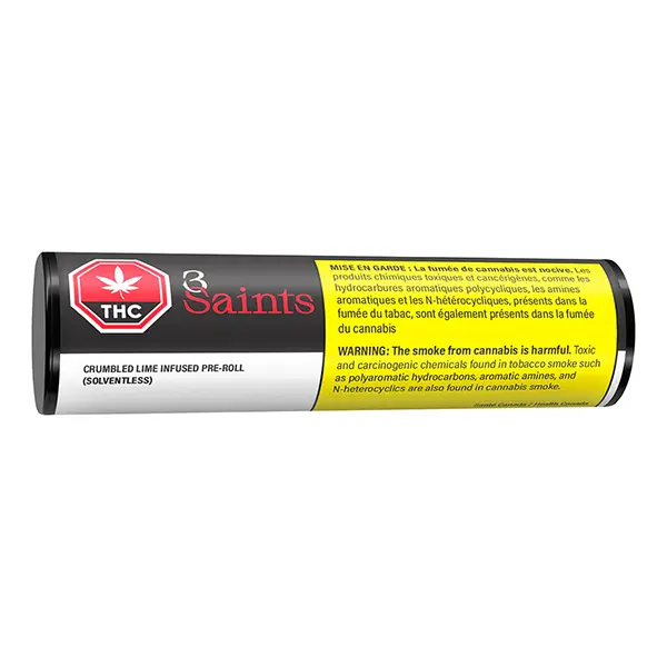 Crumbled Lime Hash Infused Pre-roll (solventless) (Pre-Rolls) by 3Saints