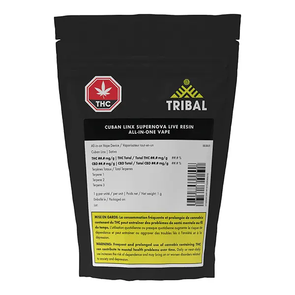 Image for Cuban Linx Supernova Live Resin All-in-one Vape, cannabis disposable vapes by Tribal