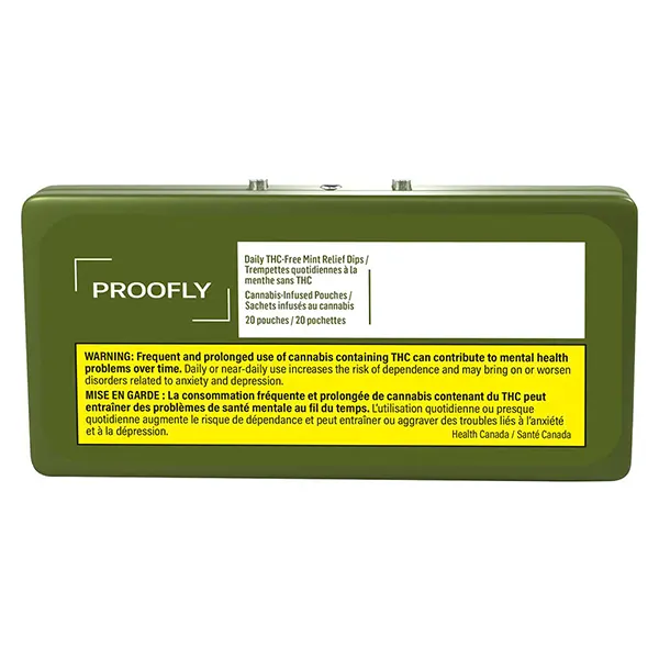 Image for Daily THC-free Mint Relief Dips, cannabis sublingual strips by Proofly