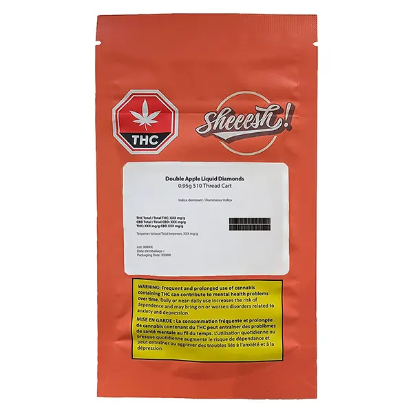 Image for Double Apple Liquid Diamonds 510 Vape Cart, cannabis all products by Sheeesh!