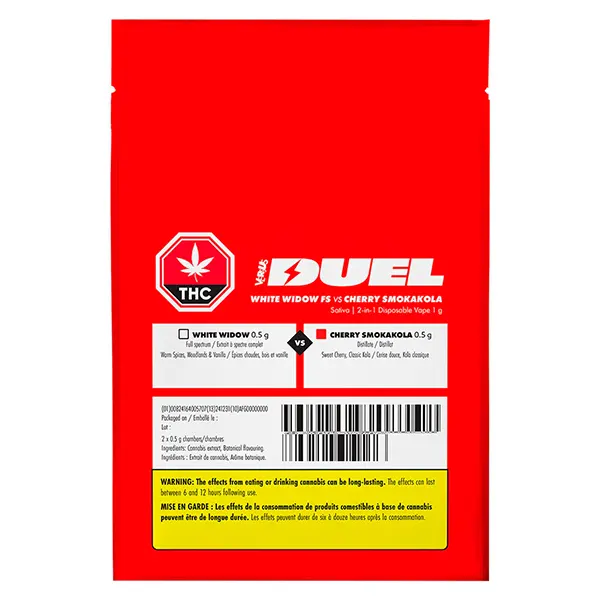 Duel White Widow FS Vs Cherry Smokakola 2-in-1 Disposable (Disposable Vapes) by Versus
