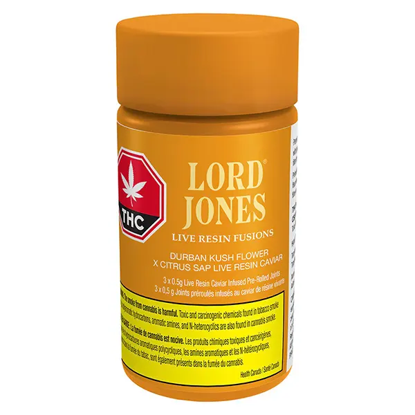 Durban Kush x Citrus Sap Live Resin Fusions Infused Pre-Roll (Pre-Rolls) by Lord Jones